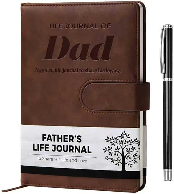 Dad's Life Story Leather Journal