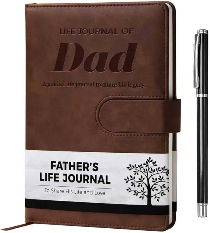 Dad's Life Story Leather Journal