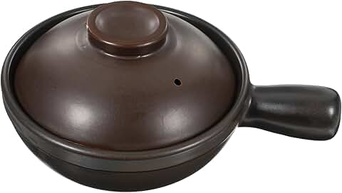 Small porcelain stew pot with handle for stove cooking