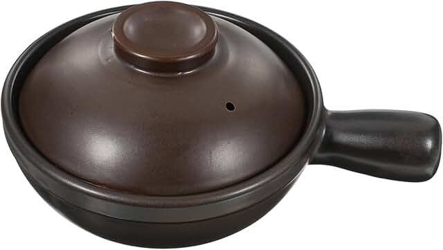Small porcelain stew pot with handle for stove cooking
