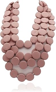 Colorful Beaded Wooden Necklace for Women