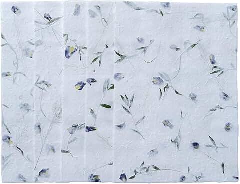 Handmade Thick Natural Flower Paper Sheets for Crafts