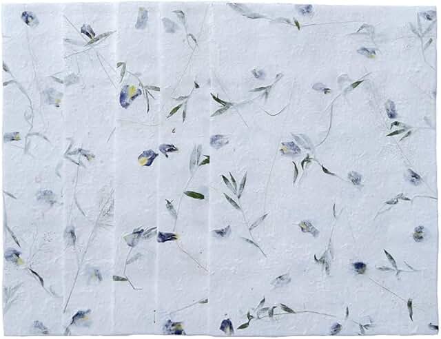Handmade Thick Natural Flower Paper Sheets for Crafts