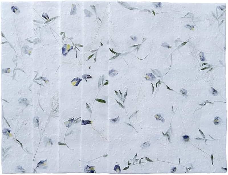 Handmade Thick Natural Flower Paper Sheets for Crafts