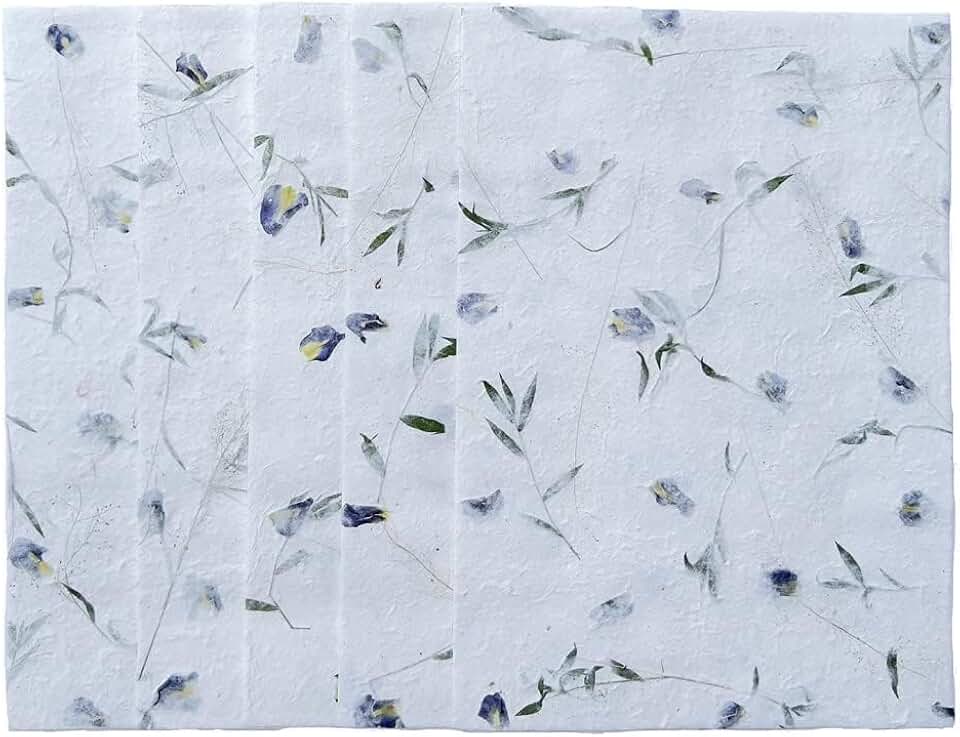 Handmade Thick Natural Flower Paper Sheets for Crafts