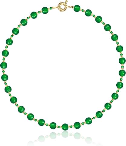 Colorful Beaded Gemstone Necklace for Women