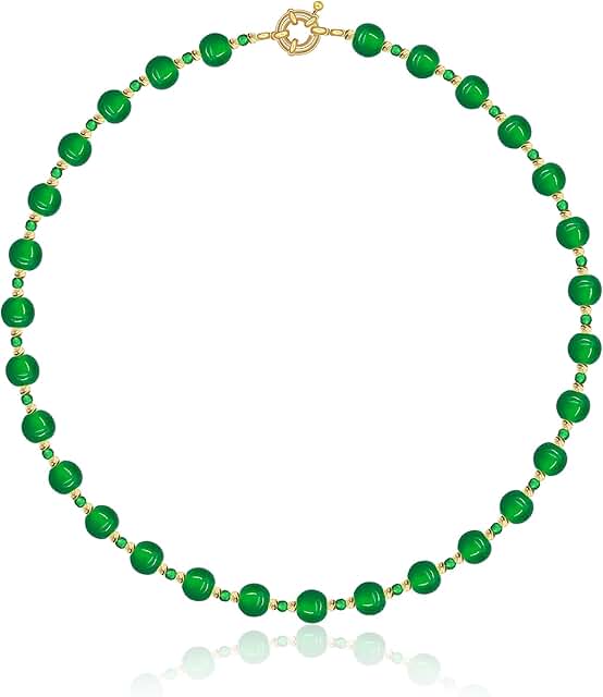 Colorful Beaded Gemstone Necklace for Women