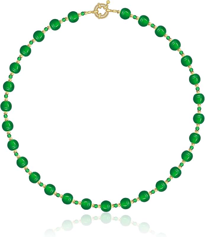 Colorful Beaded Gemstone Necklace for Women