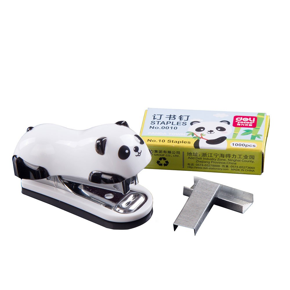 Cute Panda Mini Desktop Stapler for Home and Office