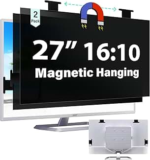 Two 27-Inch Magnetic Privacy Screen Protectors