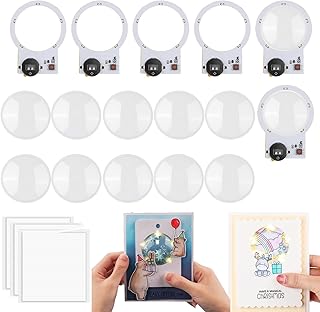 16-Piece Circular Light Set for DIY Christmas Cards and Scrapbooks