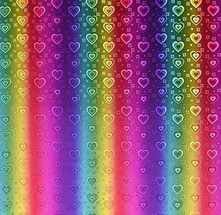 Self-Adhesive Heart Pattern Rainbow Holographic Vinyl Sheets