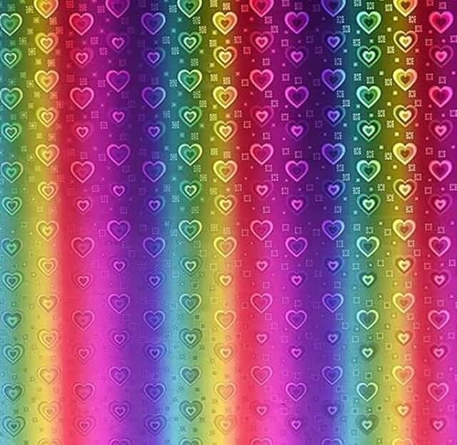 Self-Adhesive Heart Pattern Rainbow Holographic Vinyl Sheets
