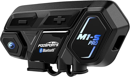 Motorcycle Bluetooth Intercom for 8 Riders with Music Sharing
