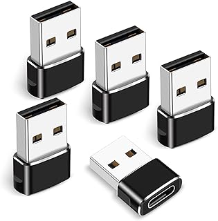 USB C Female to USB Male Adapter, 5-Pack