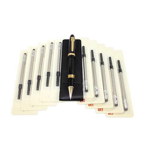 Heavy Big Rollerball Pen and Refills, Black, 0.5mm