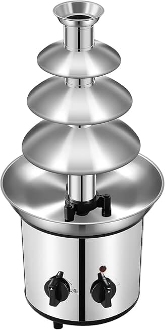 4-Tier Electric Chocolate Fountain with 1.8L Capacity