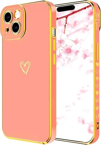 Cute Heart-Shaped Silicone Phone Case for iPhone 14 Plus