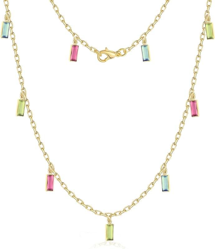 Cubic Zirconia Gold-Plated Choker Necklace for Women