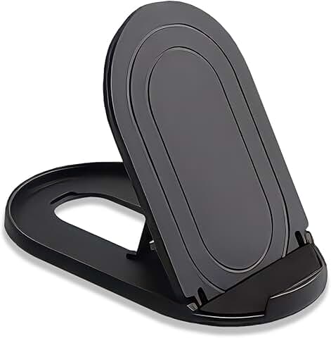Foldable Adjustable Phone and Tablet Stand in Black