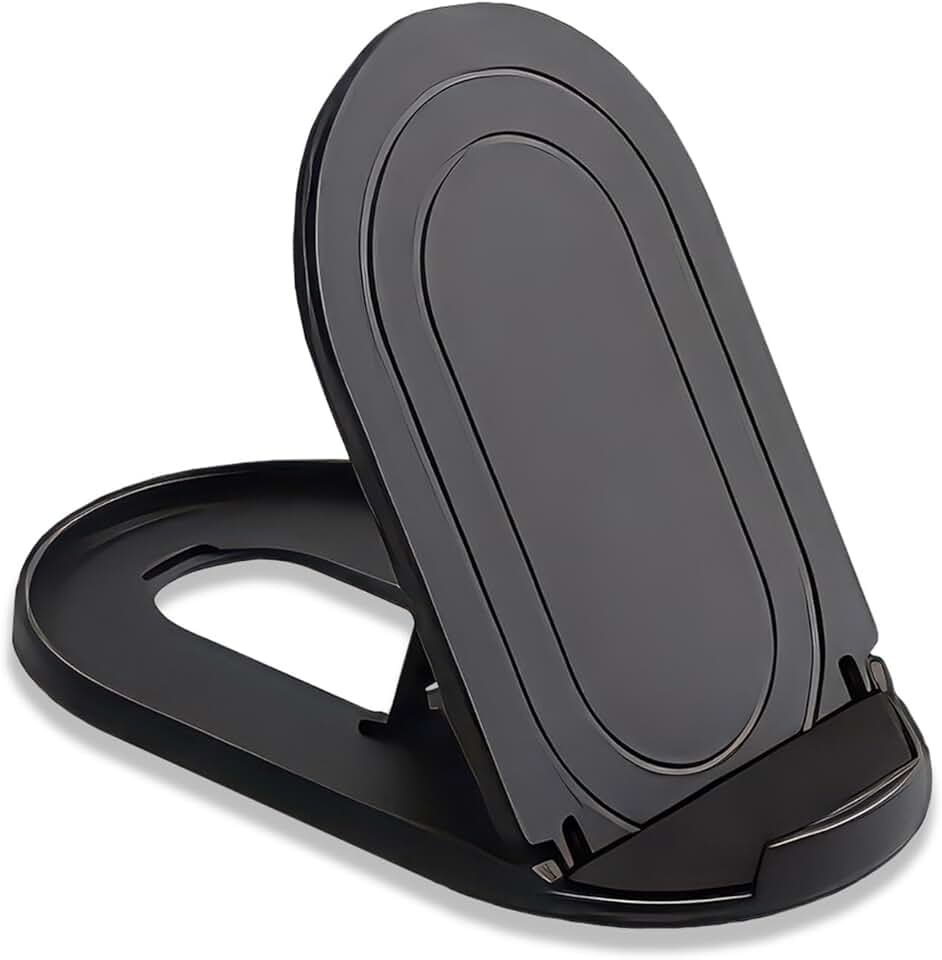 Foldable Adjustable Phone and Tablet Stand in Black
