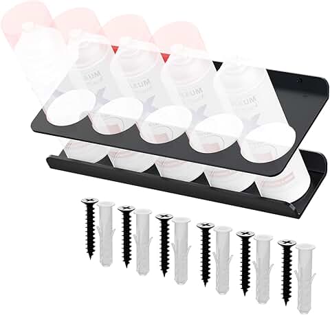 Acrylic Spray Can Holder Rack for Wall Mounting