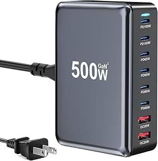 500W 8-Port USB C Fast Charging Station
