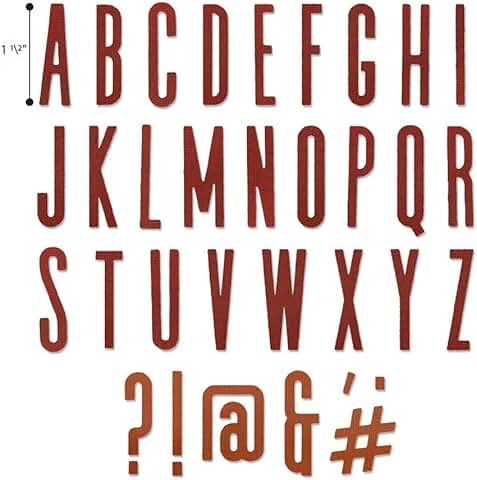 Alphanumeric Thinlits Die Set, 65 Pieces, Multicolor