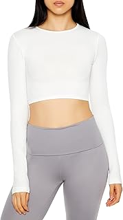 Women's Seamless Long-Sleeve Crop Top