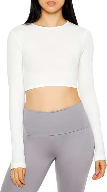 Women's Seamless Long-Sleeve Crop Top