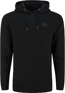 Men's Solid Midweight Cotton Blend Hoodie with Kangaroo Pocket