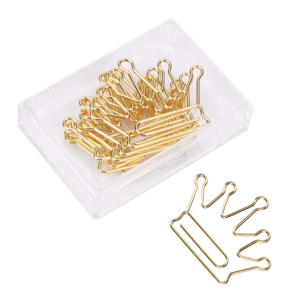 Gold Metal Paper Clips, 10 Pieces, Book Marking Clips