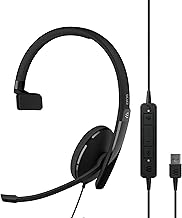Wired single-sided headset with USB, clear sound, and call control