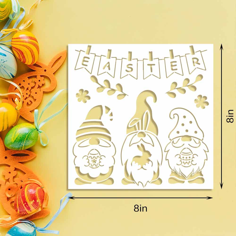 9 Pieces Reusable Painting Stencils with Elf Blessing Words