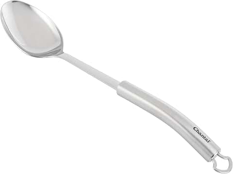 14-inch polished stainless steel spoon