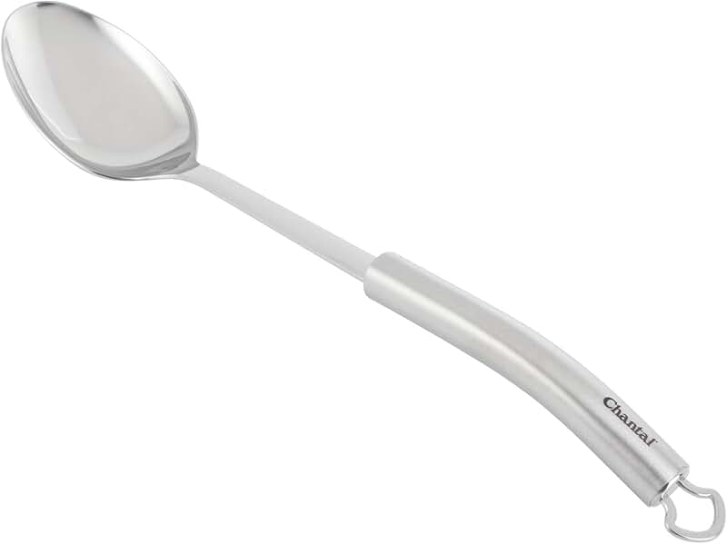 14-inch polished stainless steel spoon