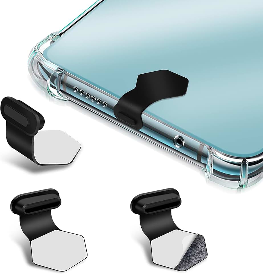 Three-Pack Silicone Dust Covers for USB Type C Ports