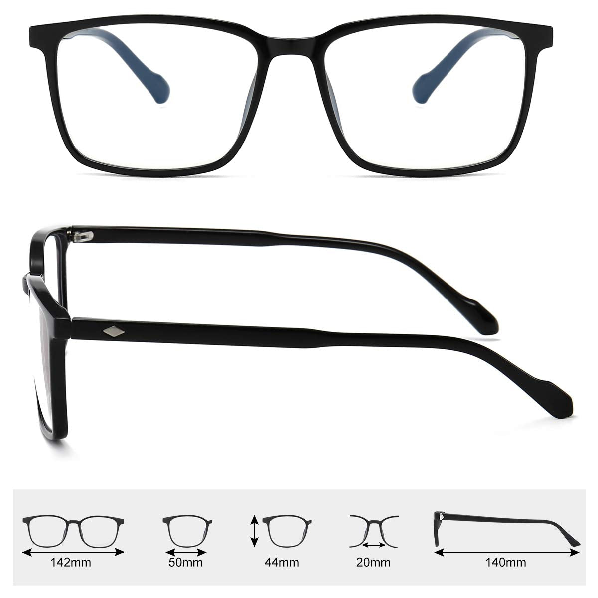 2 Pack Blue Light Blocking Glasses for Computer Eye Strain [Dry Eye & Sour Eye], Anti UV Reduce Headache