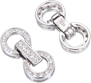 Two Sterling Silver Snap Lock Necklace Enhancer Clasp