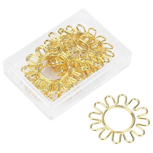 Sunflower Metal Paper Clips 10-Pack for Office and School