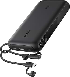 Portable 20,000mAh USB-C Power Bank with Digital Display