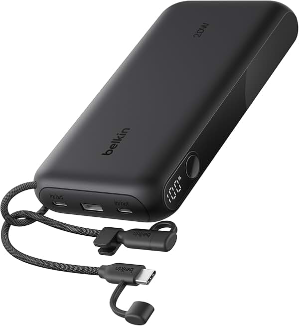 Portable 20,000mAh USB-C Power Bank with Digital Display