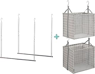 Two-Pack Hanging Closet Rods with Shelves
