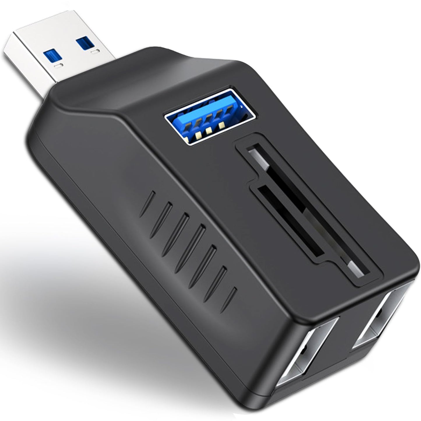 5-Port USB 3.0 Hub with Card Reader and Extender