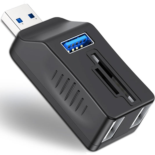 5-Port USB 3.0 Hub with Card Reader and Extender