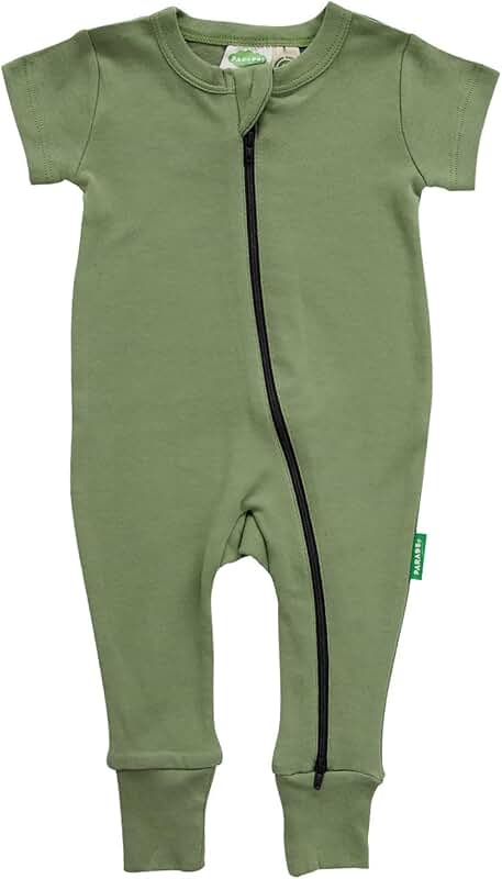 Organic 2-Way Short Sleeve Zip Romper