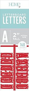 Red 2-inch letterboard letters and characters, 148 pieces