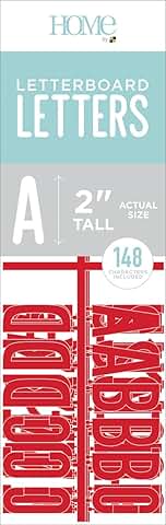 Red 2-inch letterboard letters and characters, 148 pieces