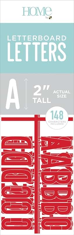 Red 2-inch letterboard letters and characters, 148 pieces