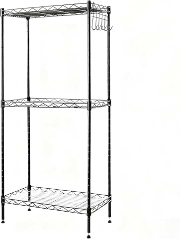 3-Shelf Adjustable Metal Wire Storage Shelves